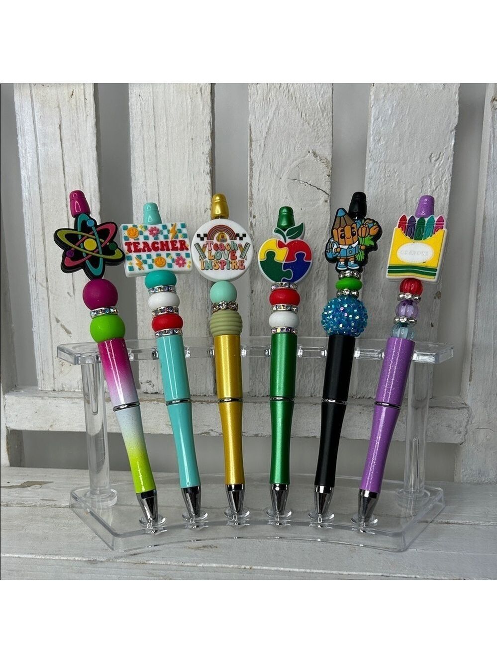 Colorful Teacher Themed Pens Set